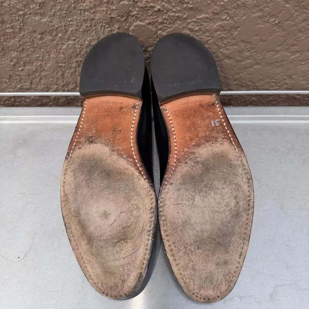 Johnston & Murphy Black Leather Loafers with Tassel - Size 9 1/2